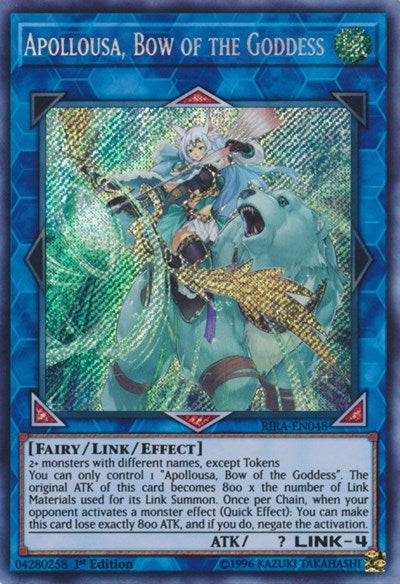 Apollousa, Bow of the Goddess [RIRA-EN048] Secret Rare | Shuffle n Cut Hobbies & Games