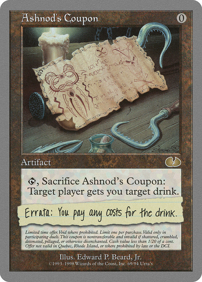 Ashnod's Coupon [Unglued] | Shuffle n Cut Hobbies & Games