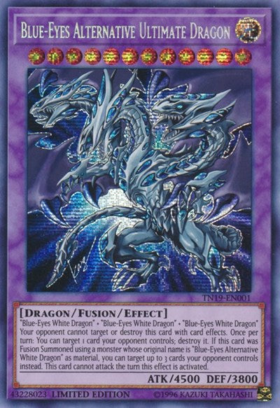 Blue-Eyes Alternative Ultimate Dragon [TN19-EN001] Prismatic Secret Rare | Shuffle n Cut Hobbies & Games