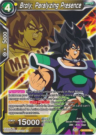 Broly, Paralyzing Presence [P-111] | Shuffle n Cut Hobbies & Games