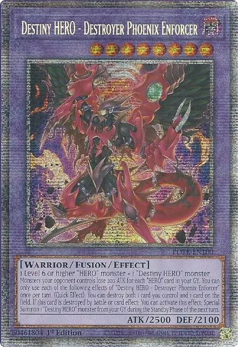 Destiny HERO - Destroyer Phoenix Enforcer [POTE-EN100] Starlight Rare | Shuffle n Cut Hobbies & Games