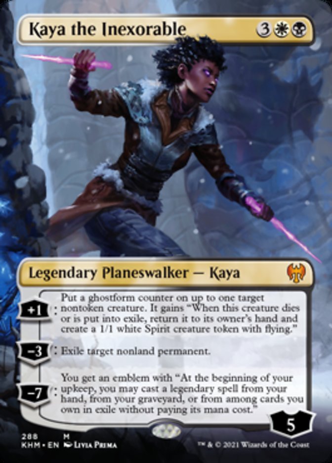 Kaya the Inexorable (Borderless) [Kaldheim] | Shuffle n Cut Hobbies & Games