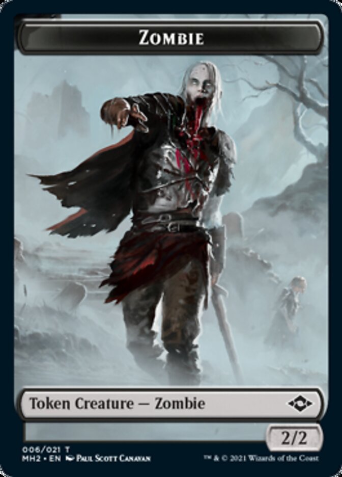 Zombie Token [Modern Horizons 2 Tokens] | Shuffle n Cut Hobbies & Games