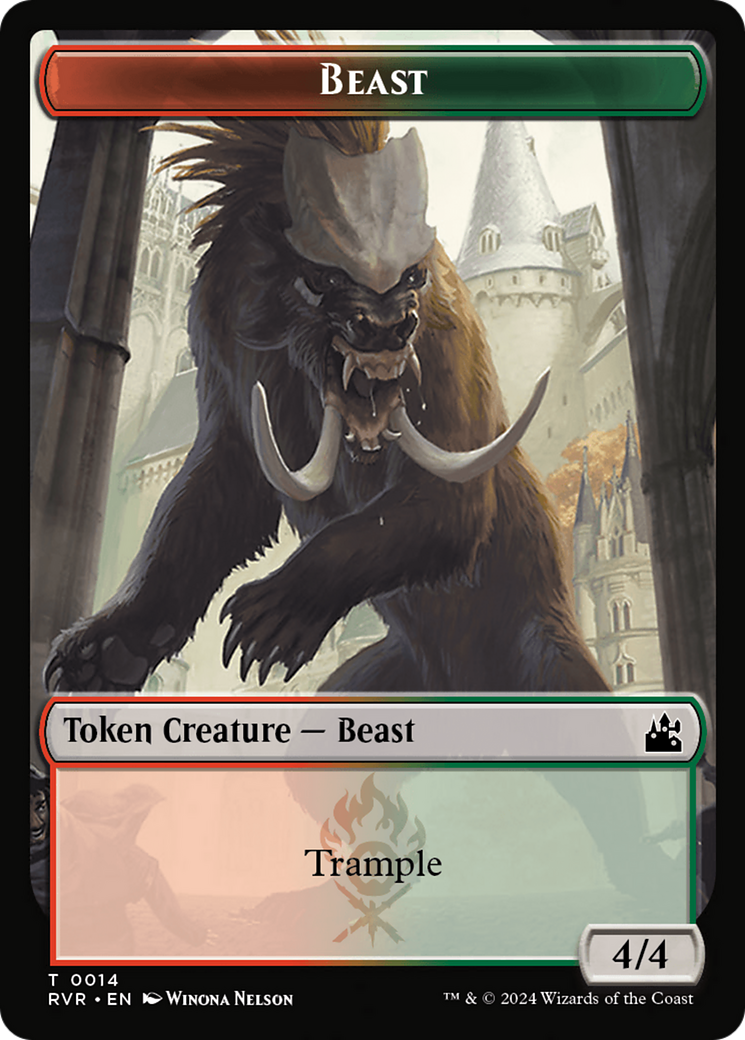 Beast Token [Ravnica Remastered Tokens] | Shuffle n Cut Hobbies & Games