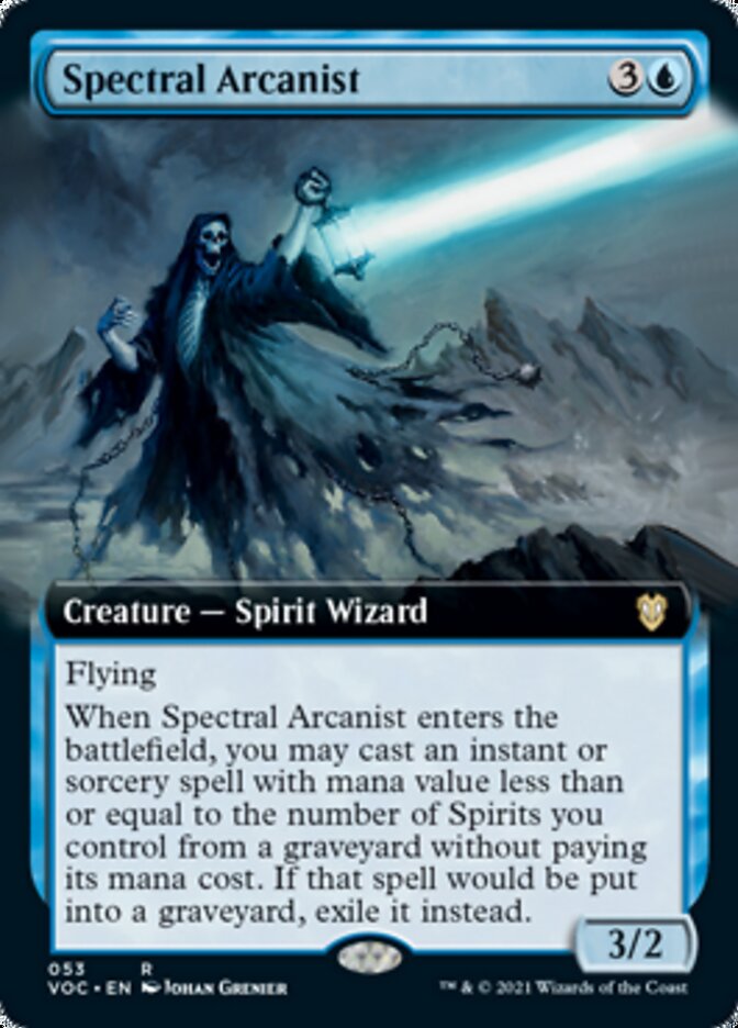 Spectral Arcanist (Extended Art) [Innistrad: Crimson Vow Commander] | Shuffle n Cut Hobbies & Games