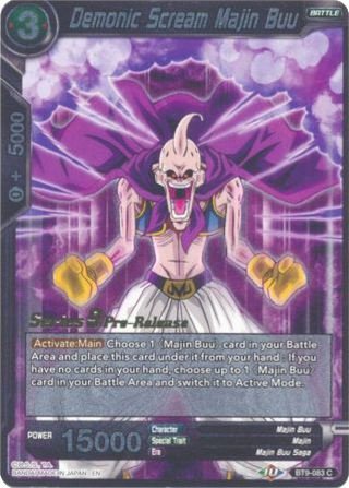 Demonic Scream Majin Buu (BT9-083) [Universal Onslaught Prerelease Promos] | Shuffle n Cut Hobbies & Games