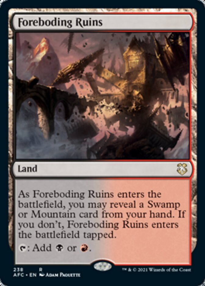 Foreboding Ruins [Dungeons & Dragons: Adventures in the Forgotten Realms Commander] | Shuffle n Cut Hobbies & Games