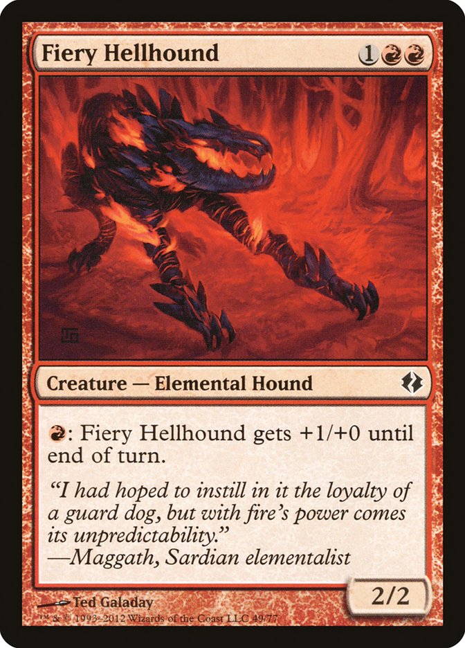 Fiery Hellhound [Duel Decks: Venser vs. Koth] | Shuffle n Cut Hobbies & Games