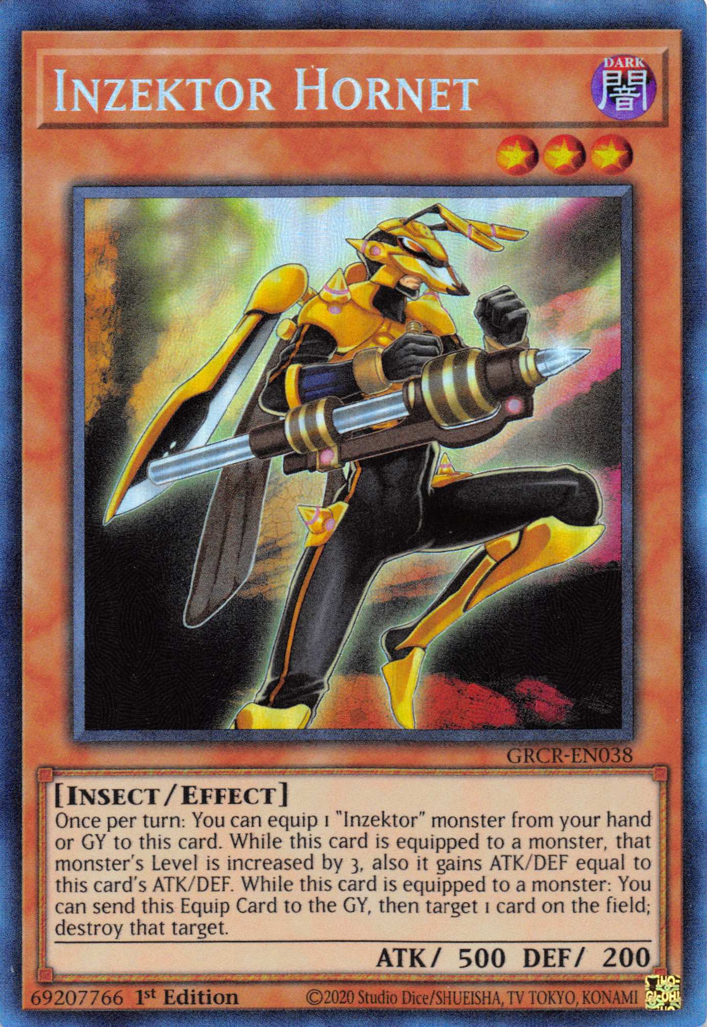 Inzektor Hornet [GRCR-EN038] Collector's Rare | Shuffle n Cut Hobbies & Games