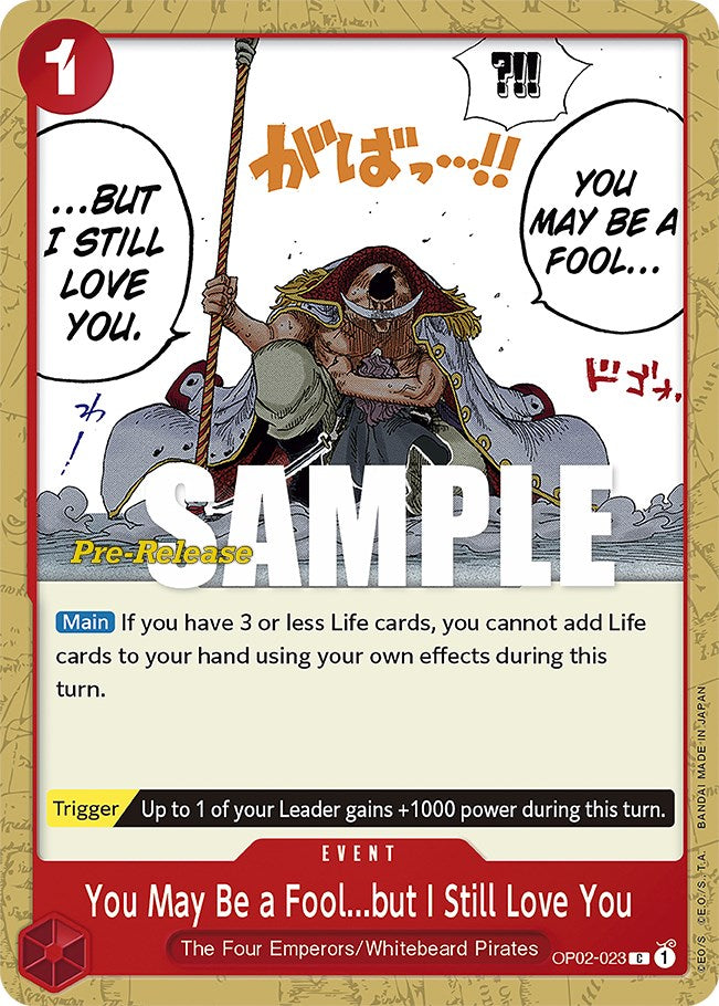 You May Be a Fool...but I Still Love You [Paramount War Pre-Release Cards] | Shuffle n Cut Hobbies & Games
