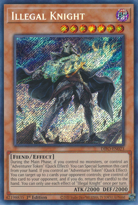 Illegal Knight [DIFO-EN023] Secret Rare | Shuffle n Cut Hobbies & Games