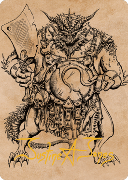 Thrakkus the Butcher Art Card (Gold-Stamped Signature) [Commander Legends: Battle for Baldur's Gate Art Series] | Shuffle n Cut Hobbies & Games