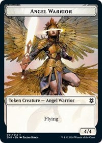 Angel Warrior // Hydra Double-Sided Token [Zendikar Rising Tokens] | Shuffle n Cut Hobbies & Games