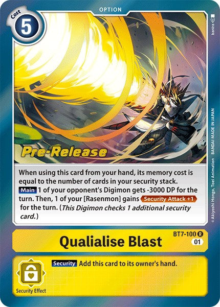 Qualialise Blast [BT7-100] [Next Adventure Pre-Release Cards] | Shuffle n Cut Hobbies & Games