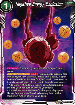 Negative Energy Explosion (BT14-139) [Cross Spirits] | Shuffle n Cut Hobbies & Games