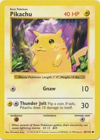 Pikachu (58/102) [Base Set Shadowless Unlimited] | Shuffle n Cut Hobbies & Games