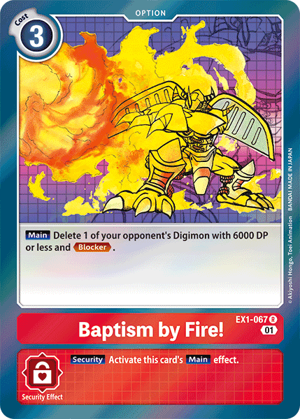 Baptism by Fire! [EX1-067] [Classic Collection] | Shuffle n Cut Hobbies & Games