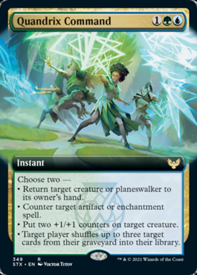 Quandrix Command (Extended Art) [Strixhaven: School of Mages] | Shuffle n Cut Hobbies & Games