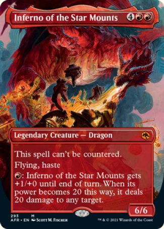 Inferno of the Star Mounts (Borderless Alternate Art) [Dungeons & Dragons: Adventures in the Forgotten Realms] | Shuffle n Cut Hobbies & Games