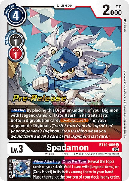 Spadamon [BT10-059] [Xros Encounter Pre-Release Cards] | Shuffle n Cut Hobbies & Games