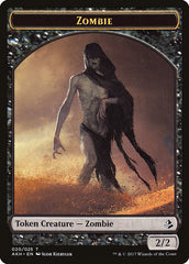 Zombie // Trueheart Duelist Double-Sided Token [Amonkhet Tokens] | Shuffle n Cut Hobbies & Games