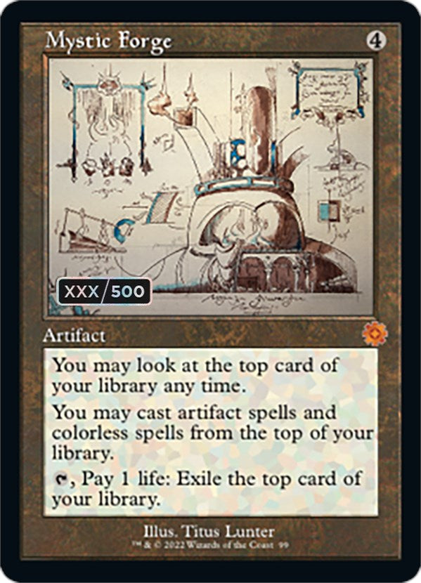 Mystic Forge (Retro Schematic) (Serialized) [The Brothers' War Retro Artifacts] | Shuffle n Cut Hobbies & Games