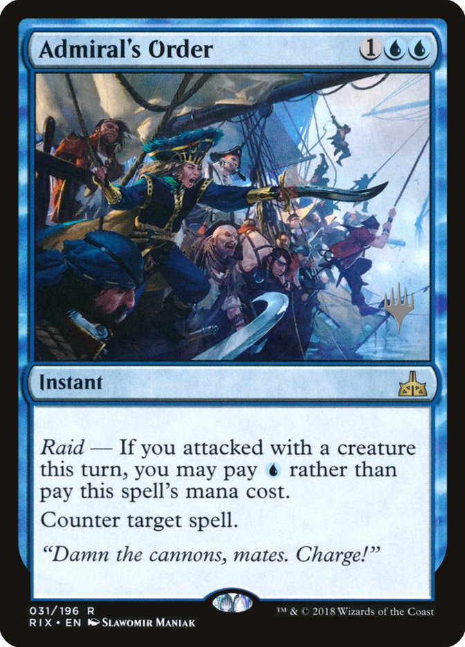 Admiral's Order (Promo Pack) [Rivals of Ixalan Promos] | Shuffle n Cut Hobbies & Games