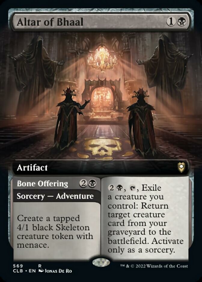 Altar of Bhaal // Bone Offering (Extended Art) [Commander Legends: Battle for Baldur's Gate] | Shuffle n Cut Hobbies & Games