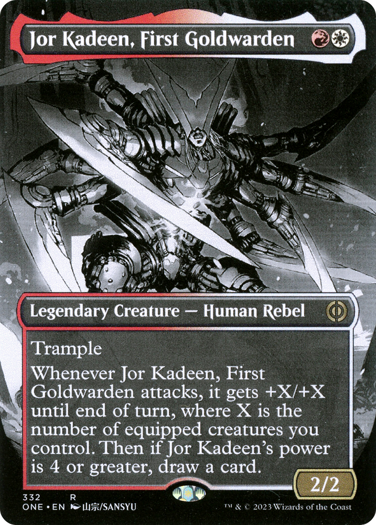 Jor Kadeen, First Goldwarden (Borderless Manga) [Phyrexia: All Will Be One] | Shuffle n Cut Hobbies & Games