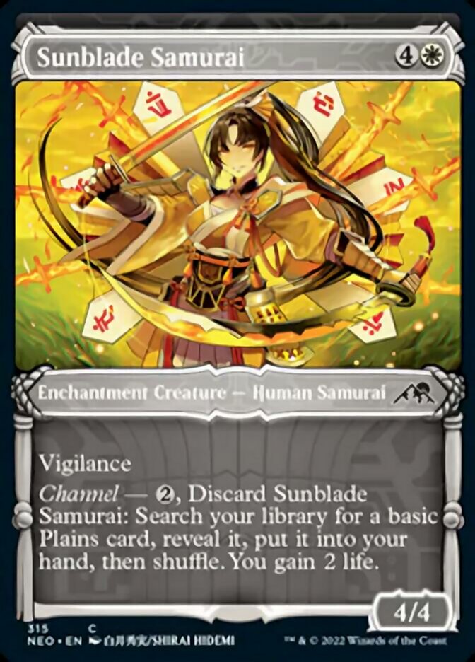 Sunblade Samurai (Showcase Samurai) [Kamigawa: Neon Dynasty] | Shuffle n Cut Hobbies & Games
