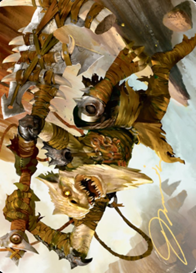 Teeterpeak Ambusher Art Card (Gold-Stamped Signature) [Zendikar Rising Art Series] | Shuffle n Cut Hobbies & Games