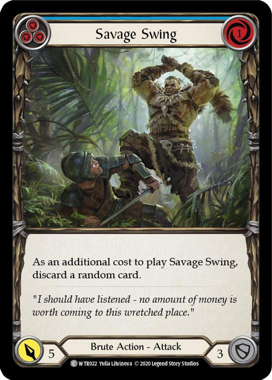 Savage Swing (Blue) [WTR022] Unlimited Edition Rainbow Foil | Shuffle n Cut Hobbies & Games