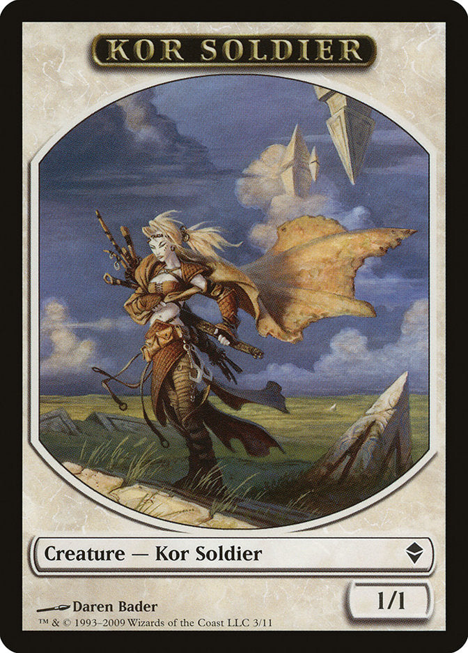 Kor Soldier Token [Zendikar Tokens] | Shuffle n Cut Hobbies & Games