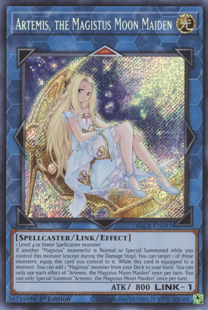 Artemis, the Magistus Moon Maiden [BLCR-EN095] Secret Rare | Shuffle n Cut Hobbies & Games