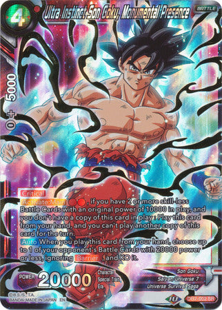Ultra Instinct Son Goku, Monumental Presence [DB2-002] | Shuffle n Cut Hobbies & Games