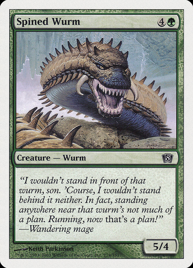 Spined Wurm [Eighth Edition] | Shuffle n Cut Hobbies & Games