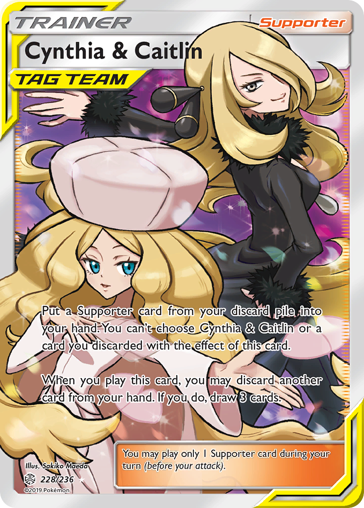 Cynthia & Caitlin (228/236) [Sun & Moon: Cosmic Eclipse] | Shuffle n Cut Hobbies & Games