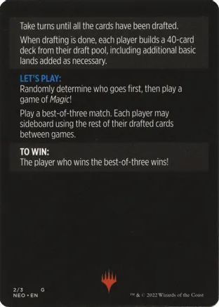 Winchester Draft (Magic Minigame) [Kamigawa: Neon Dynasty Minigame] | Shuffle n Cut Hobbies & Games