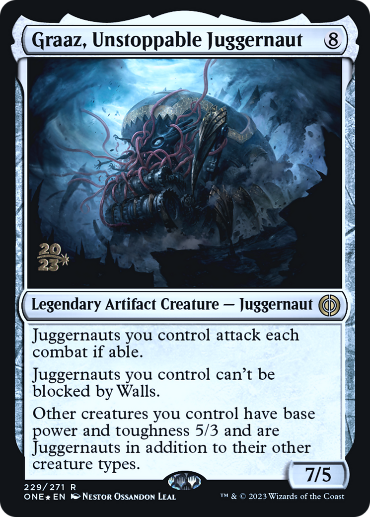Graaz, Unstoppable Juggernaut [Phyrexia: All Will Be One Prerelease Promos] | Shuffle n Cut Hobbies & Games