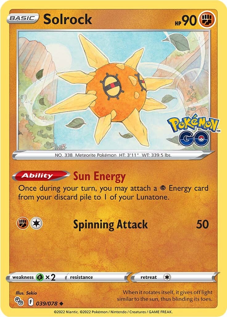 Solrock (039/078) [Pokémon GO] | Shuffle n Cut Hobbies & Games