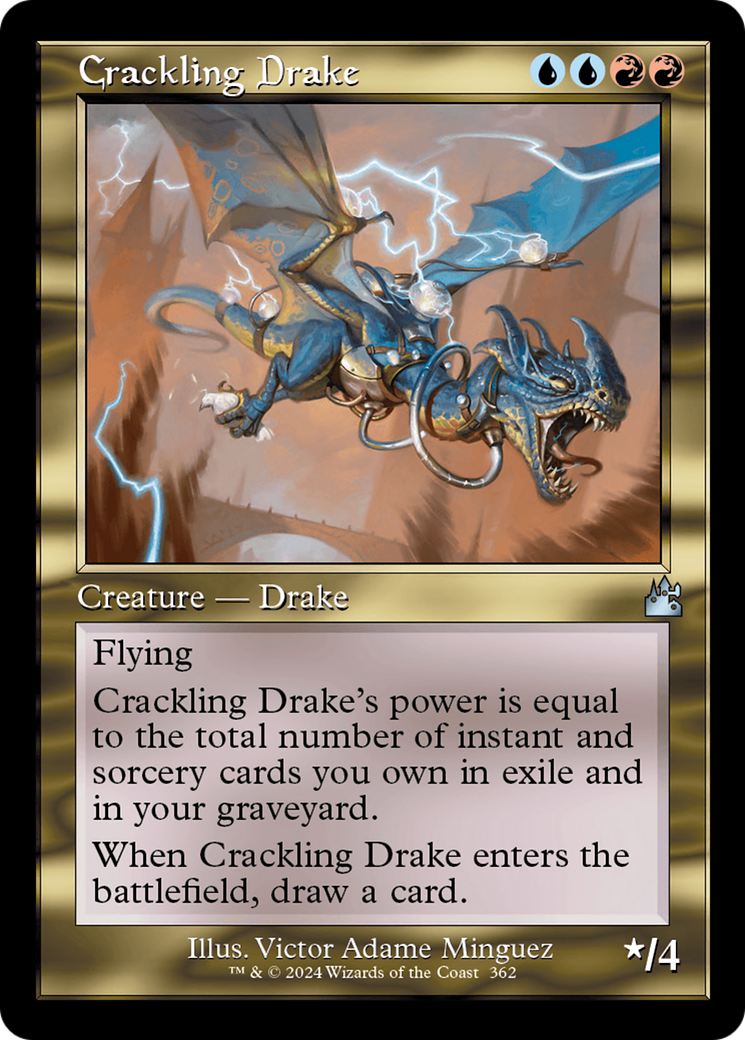 Crackling Drake (Retro Frame) [Ravnica Remastered] | Shuffle n Cut Hobbies & Games