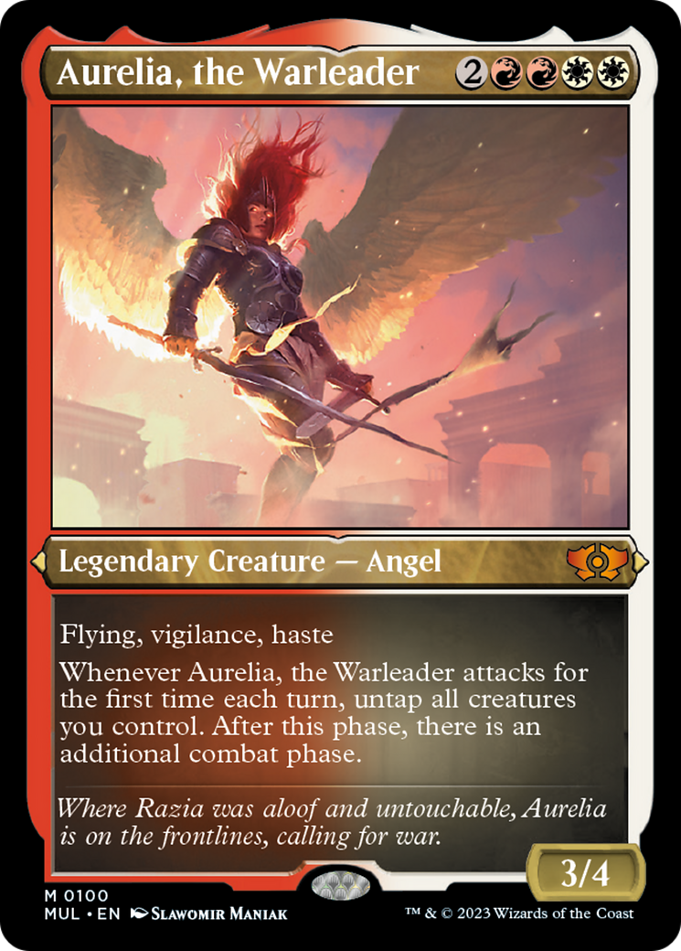 Aurelia, the Warleader (Foil Etched) [Multiverse Legends] | Shuffle n Cut Hobbies & Games