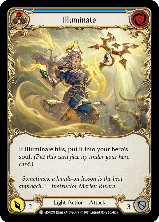 Illuminate (Blue) (Rainbow Foil) [MON074-RF] 1st Edition Rainbow Foil | Shuffle n Cut Hobbies & Games