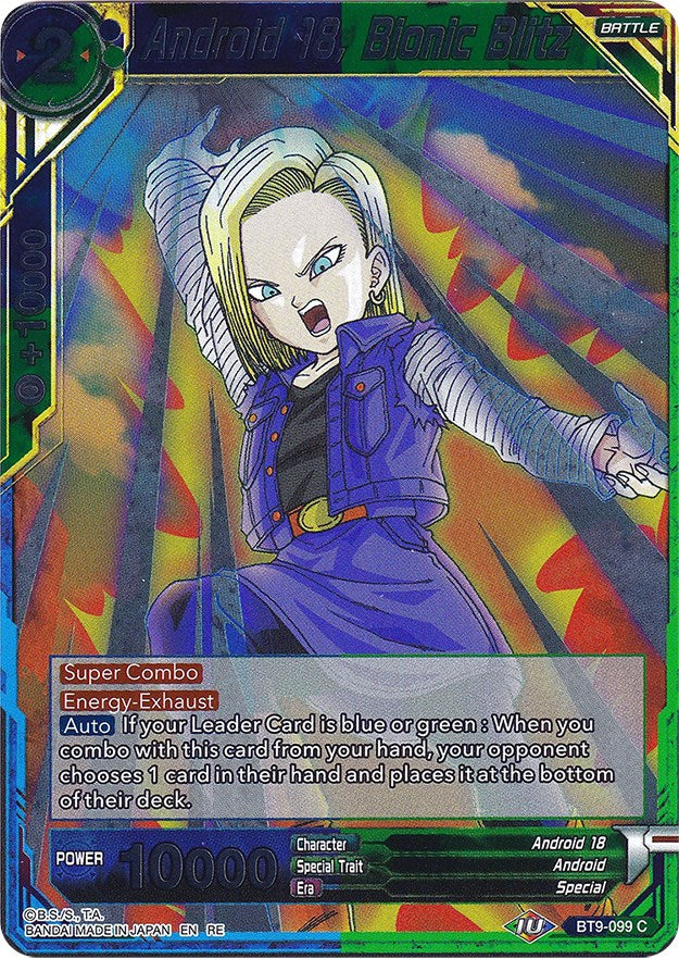 Android 18, Bionic Blitz (BT9-099) [Ultimate Deck 2022] | Shuffle n Cut Hobbies & Games