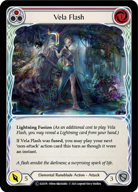 Vela Flash (Red) [U-ELE076] Unlimited Rainbow Foil | Shuffle n Cut Hobbies & Games