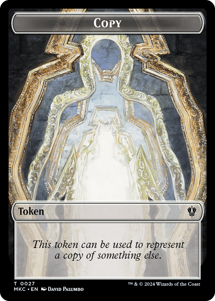 Copy // Zombie Double-Sided Token [Murders at Karlov Manor Commander Tokens] | Shuffle n Cut Hobbies & Games