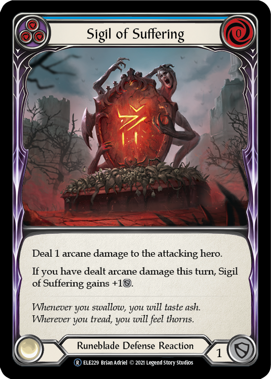 Sigil of Suffering (Blue) [U-ELE229] Unlimited Rainbow Foil | Shuffle n Cut Hobbies & Games