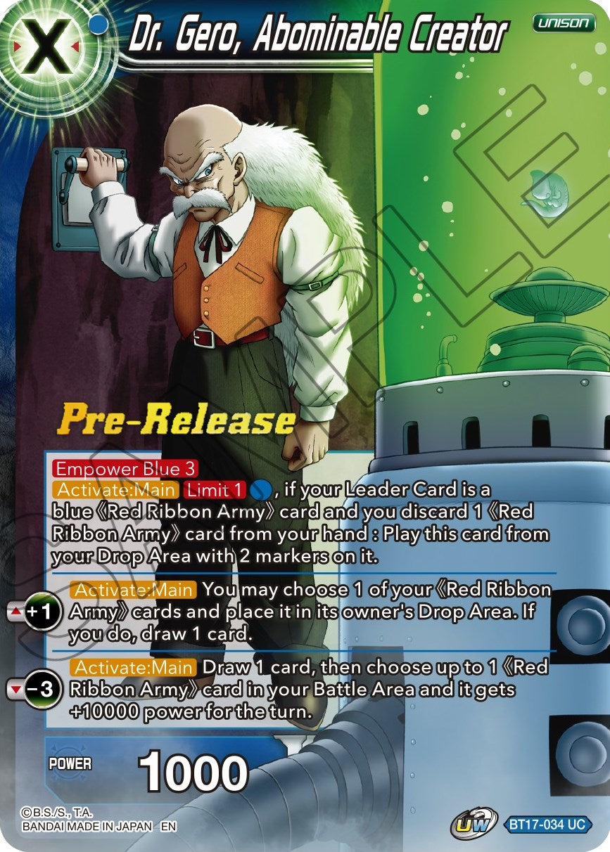 Dr. Gero, Abominable Creator (BT17-034) [Ultimate Squad Prerelease Promos] | Shuffle n Cut Hobbies & Games