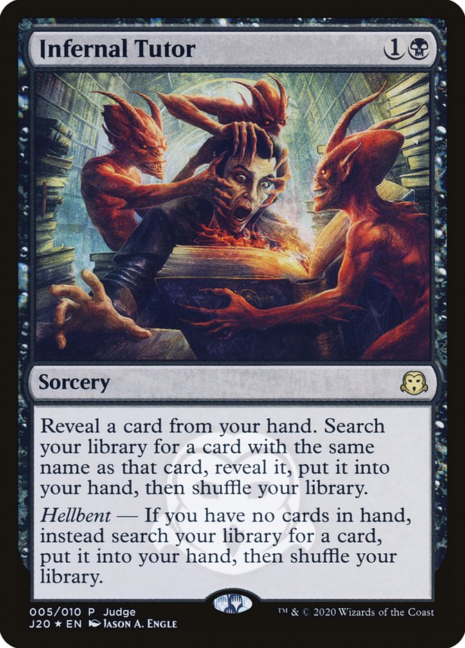 Infernal Tutor [Judge Gift Cards 2020] | Shuffle n Cut Hobbies & Games