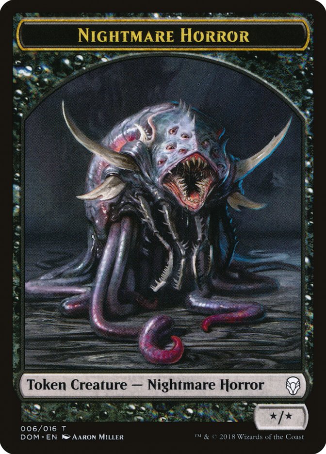 Nightmare Horror Token [Dominaria Tokens] | Shuffle n Cut Hobbies & Games